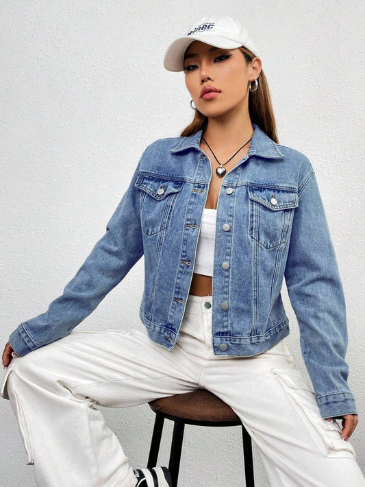 Sky blue denim jacket