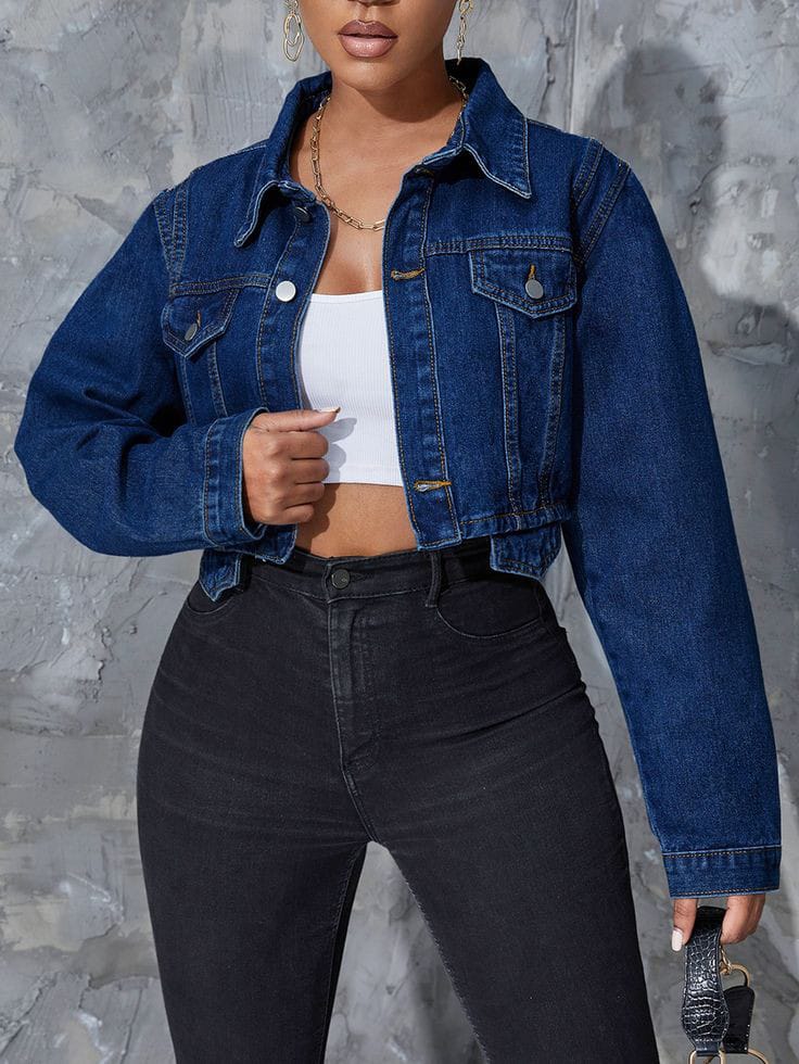 Mid blue denim jacket
