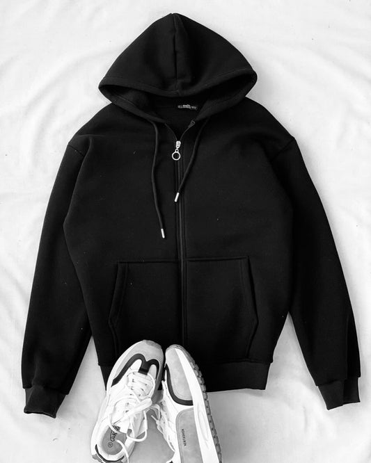 Basic Black zipper hoodie